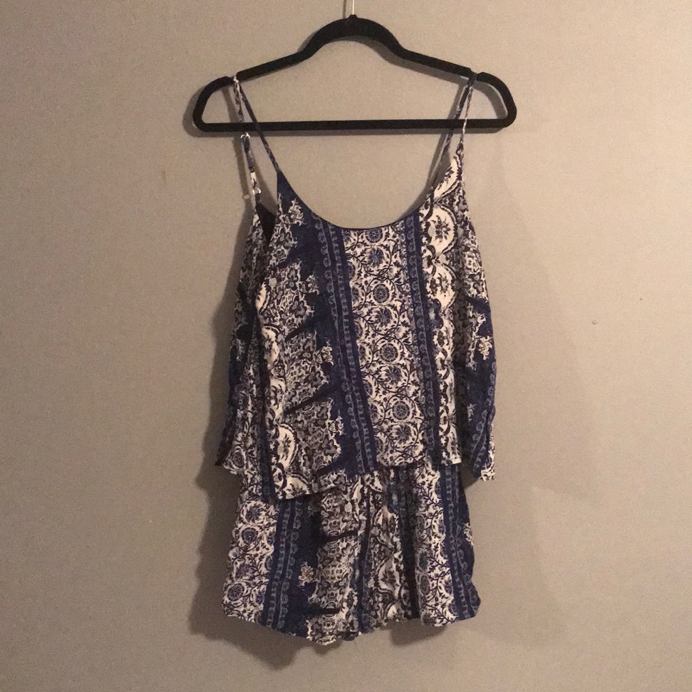 Blue print romper